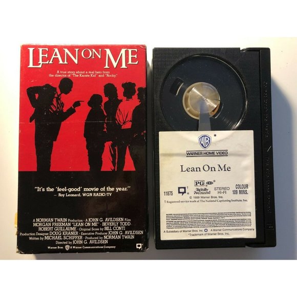 Lean On Me Action Movie BETAMAX BETA (NOT VHS) 1989 Morgan Freeman HTF RARE - Picture 1 of 2